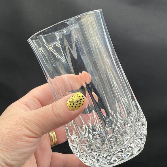 2 Cut Crystal Highball Tumblers Glasses Cristal d’Arques Longchamp - Picture 8 of 8